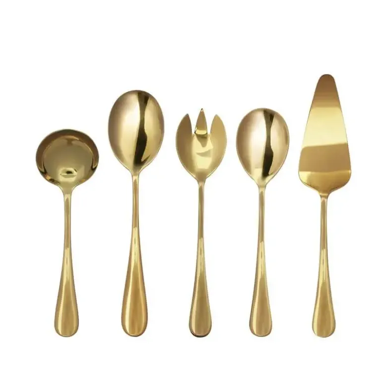 Aida atelier Serveringsbestik guld 5-dele