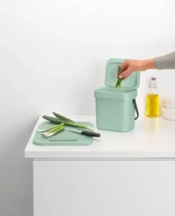 Brabantia Affaldsspand med låg sort.kon. 3 liter Lys grøn