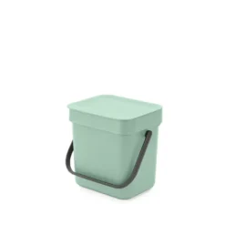 Brabantia Affaldsspand med låg sort.kon. 3 liter Lys grøn