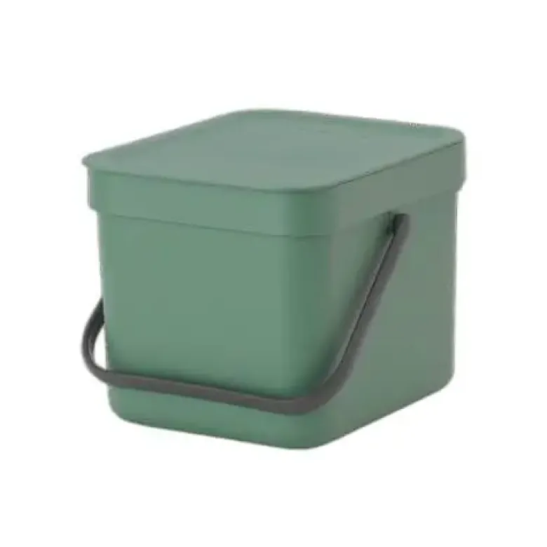 Brabantia Affaldsspand m. låg - 6 liter Grøn/Sort
