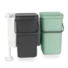 Brabantia Sort & Go indbygningsmodul grey/jade green 2 x 16 liter