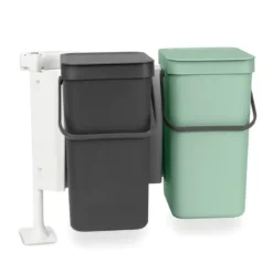 Brabantia Sort & Go indbygningsmodul grey/jade green 2 x 16 liter