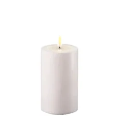 Conzept Electric LED bloklys 3D flamme H15 cm Hvid