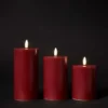 Conzept Electric LED bloklys 3D flamme H12,5 cm Rød