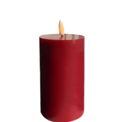 Conzept Electric LED bloklys 3D flamme H12,5 cm Rød