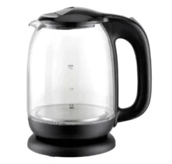 Conzept elkedel 1,7L glas/sort plast med LED-lys