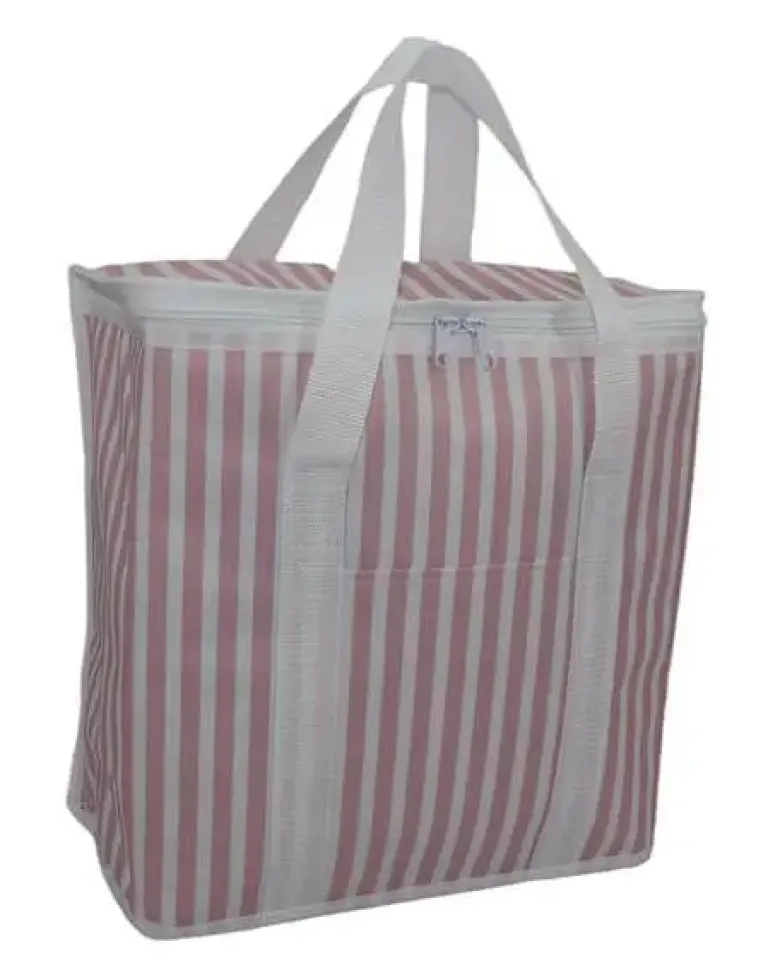 Conzept Køletaske Lys rød striber H34 cm. 20L
