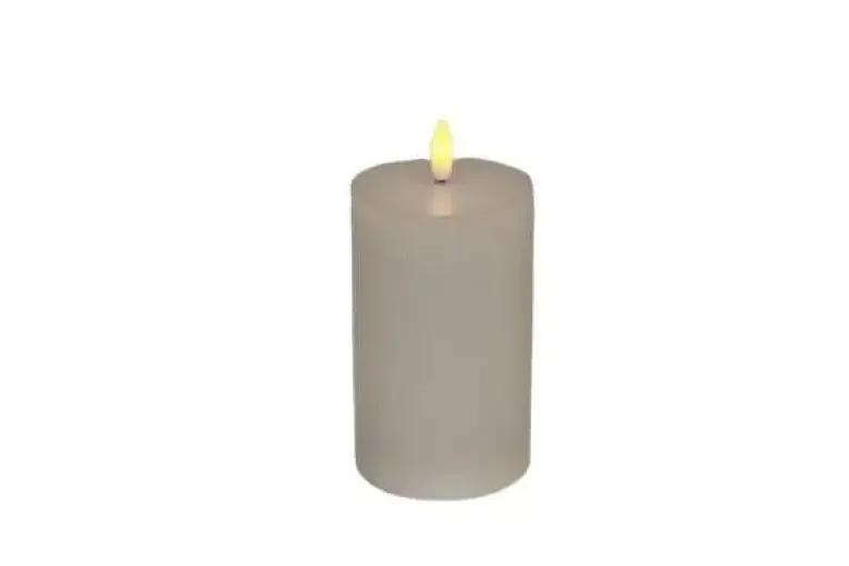 Conzept LED Bloklys 3D flamme opladelig chip 7,5x12,5 cm