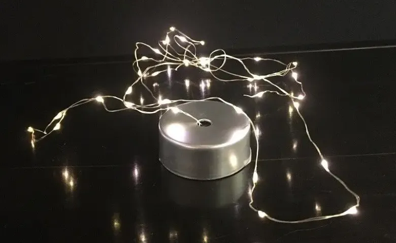 Conzept micro LED lyswire 100 LED sølv batteriboks