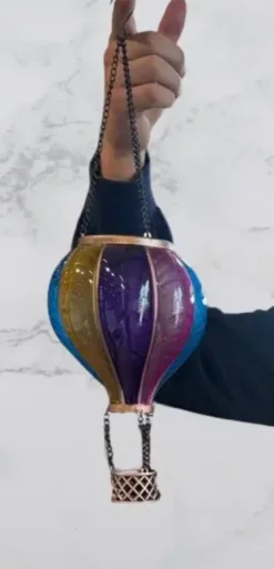 Conzept solar luftballon med flamme-effekt