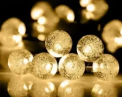 Conzept solcelle lyskæde kugler 2,5 cm 20xLED varmhvid
