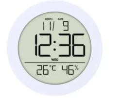 Conzept termometer og hygrometer rundt Ø6,8 cm sort