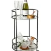 Da'core Barbord med glasplade Ø37,5xH62 cm sort