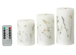 Da'core Bloklyssæt 3-pak LED med fjernbetjening blomst