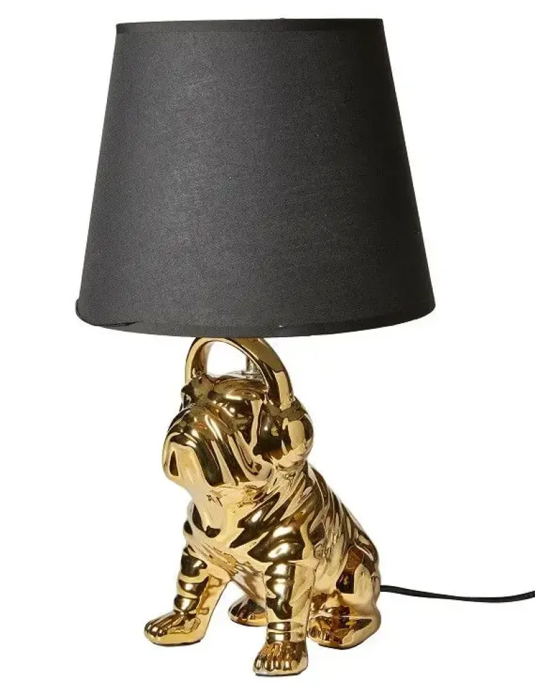 Da'core bordlampe bulldog guld