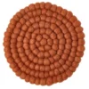 Da'core Bordskåner mini dots uld Ø20 cm terracotta