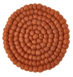 Da'core Bordskåner mini dots uld Ø20 cm terracotta