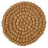 Da'core Bordskåner mini dots uld Ø20 cm mørk sand