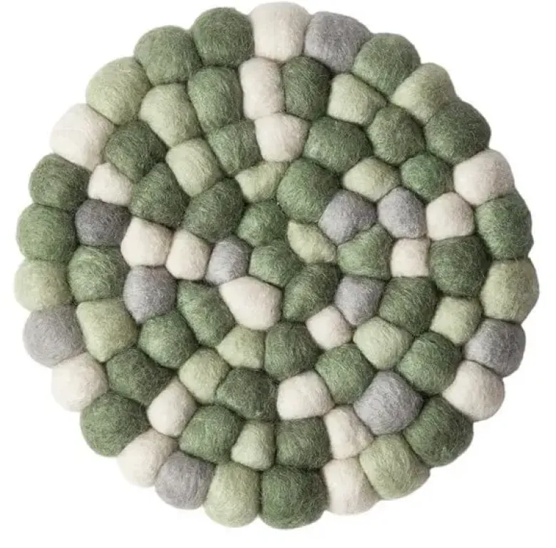 Da'core Bordskåner uld Ø20 cm multi grøn