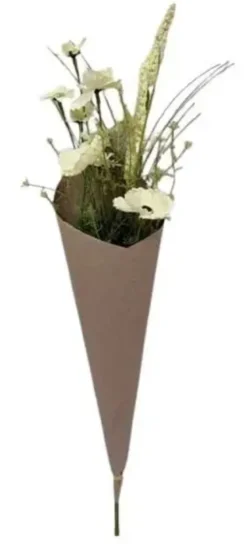 Da'core Buket med valmue 56 cm creme