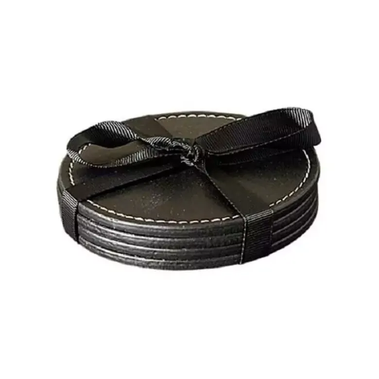 Da'Core Coaster sort rund Ø10 cm 4 stk