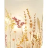 Da'core Cylinderglas med 10 LED tråd flora rosa/gul