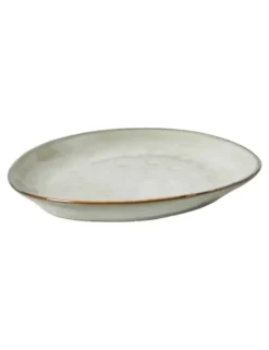 Da'Core Desserttallerken oval 22x18 cm blank stone