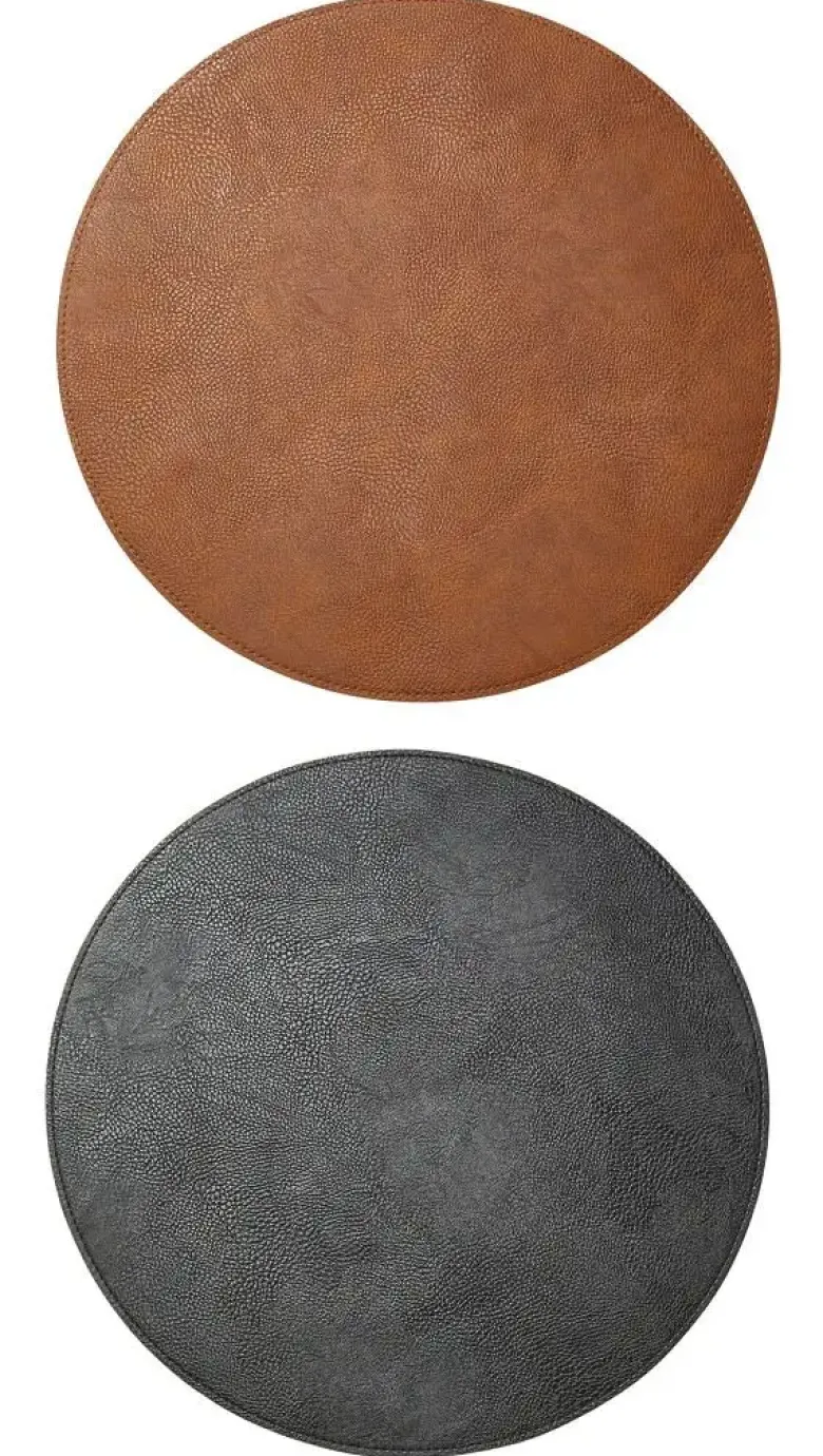 Da'core Dækkeserviet vendbar cognac/sort Ø38 cm