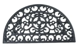 Da'core dørmåtte 45x75 cm halvmåne ornament gummi sort