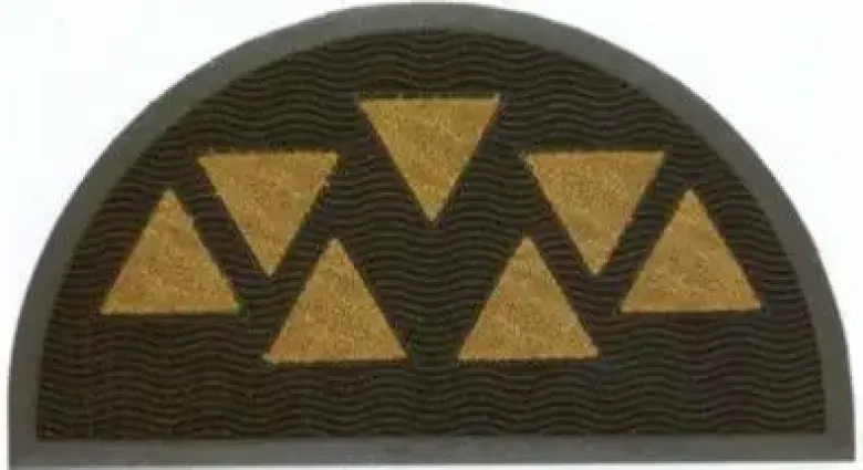 Da'core Dørmåtte zig zag mønster halvmåne sort/natur 45x75 cm.