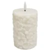 Da'core LED bloklys blomst H10 cm hvid