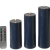 Da'core Led Bloklys flad top 3-pak Navy blå