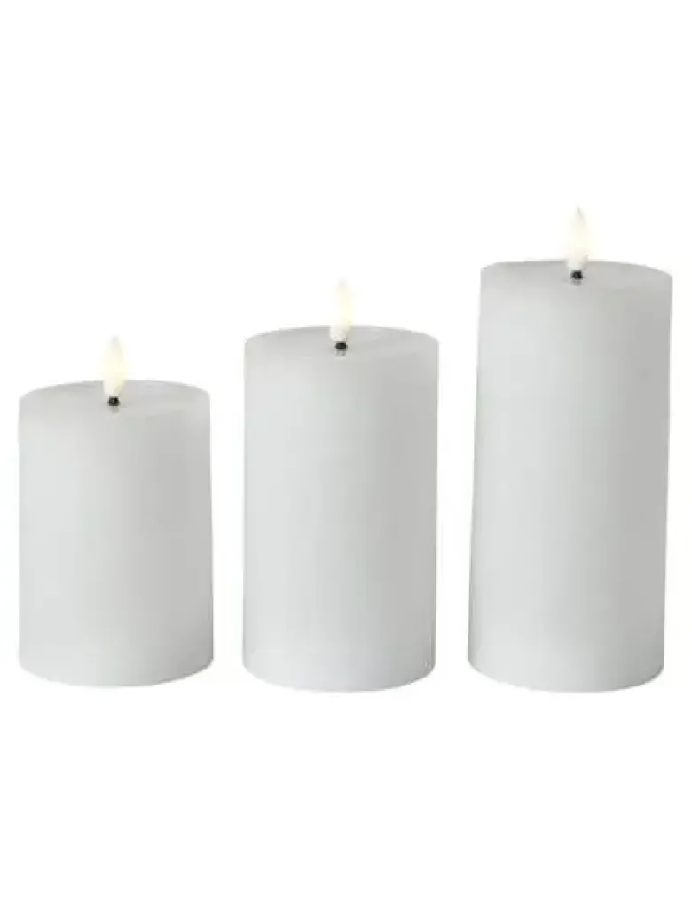 Da'core LED bloklys med blank top hvid 3-pak