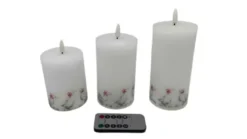 Da'core LED bloklys med 3D flamme 3-pak juleænder