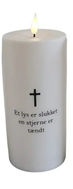 Da'core LED gravlys med timer "Et lys er slukket"