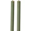 Da'core LED kronelys med 3D flamme 22 cm grøn 2-pak