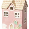Da'core Lyshus til fyrfad keramik H17 cm Rosa