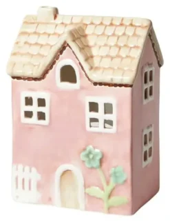 Da'core Lyshus til fyrfad keramik H17 cm Rosa
