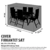 Da'core Overtræk rektangulært 215 cm grå
