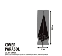 Da'core Overtræk til parasol 135 cm grå