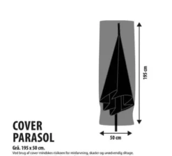Da'core Overtræk til parasol 195 cm grå