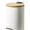 Da'core Pedalspand med bambuslåg H27,5 cm hvid