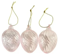 Da'core Påskeæg glas 3stk rosa 7cm