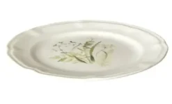 Da'core Tallerken Flora Ø20 cm benporcelæn grøn