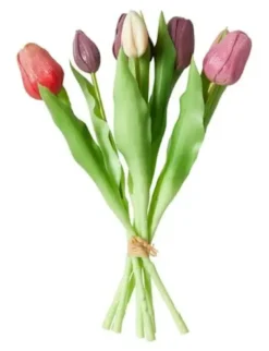 Da'core Tulipan buket 7 stk 31cm multi lilla/rosa