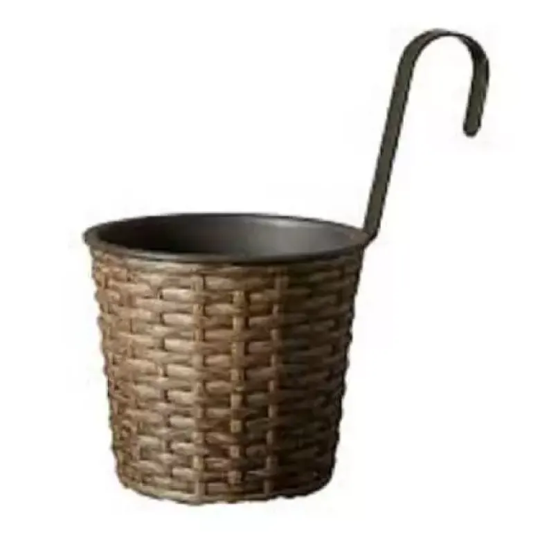 Da'Core Urtepotte med bøjle lys grå rattan
