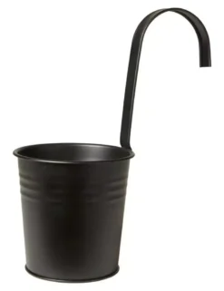 Da'core Urtepotte med hank 13/9x29 cm sort