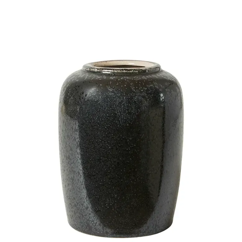 Da'Core Vase I Stentøj Ø12xH16 - Sort/Rosa