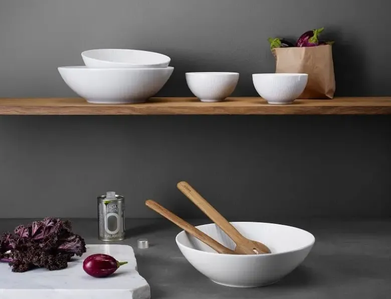Eva Trio Salatbestik egetræ
