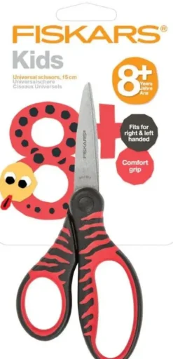 Fiskars børnesaks +8 år sort/rød